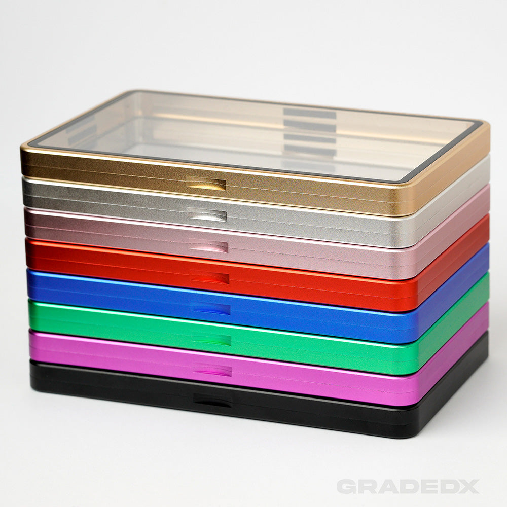 GX Aluminium Magnetic Protection Case - Blue - ACE Graded Cards