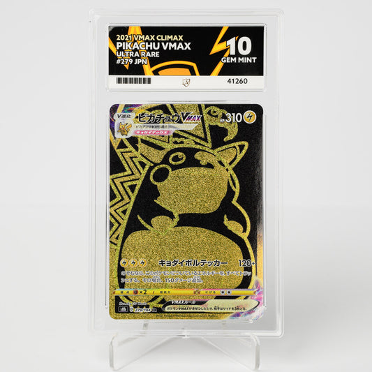 Pikachu Vmax 279/184 Vmax Climax ACE 10 Graded Pokémon Card