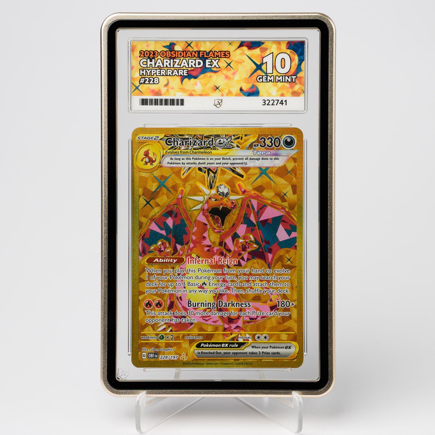 Charizard EX 228/197 Obsidian Flames ACE 10 Graded Pokémon Card – GradedX