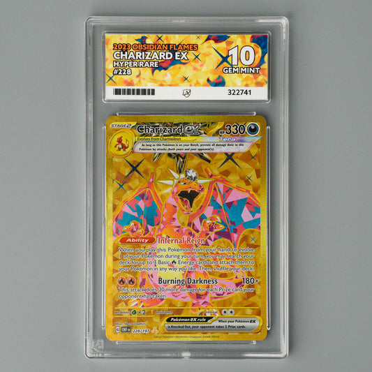 Charizard EX 228/197 ACE 10 Obsidian Flames Pokémon Card