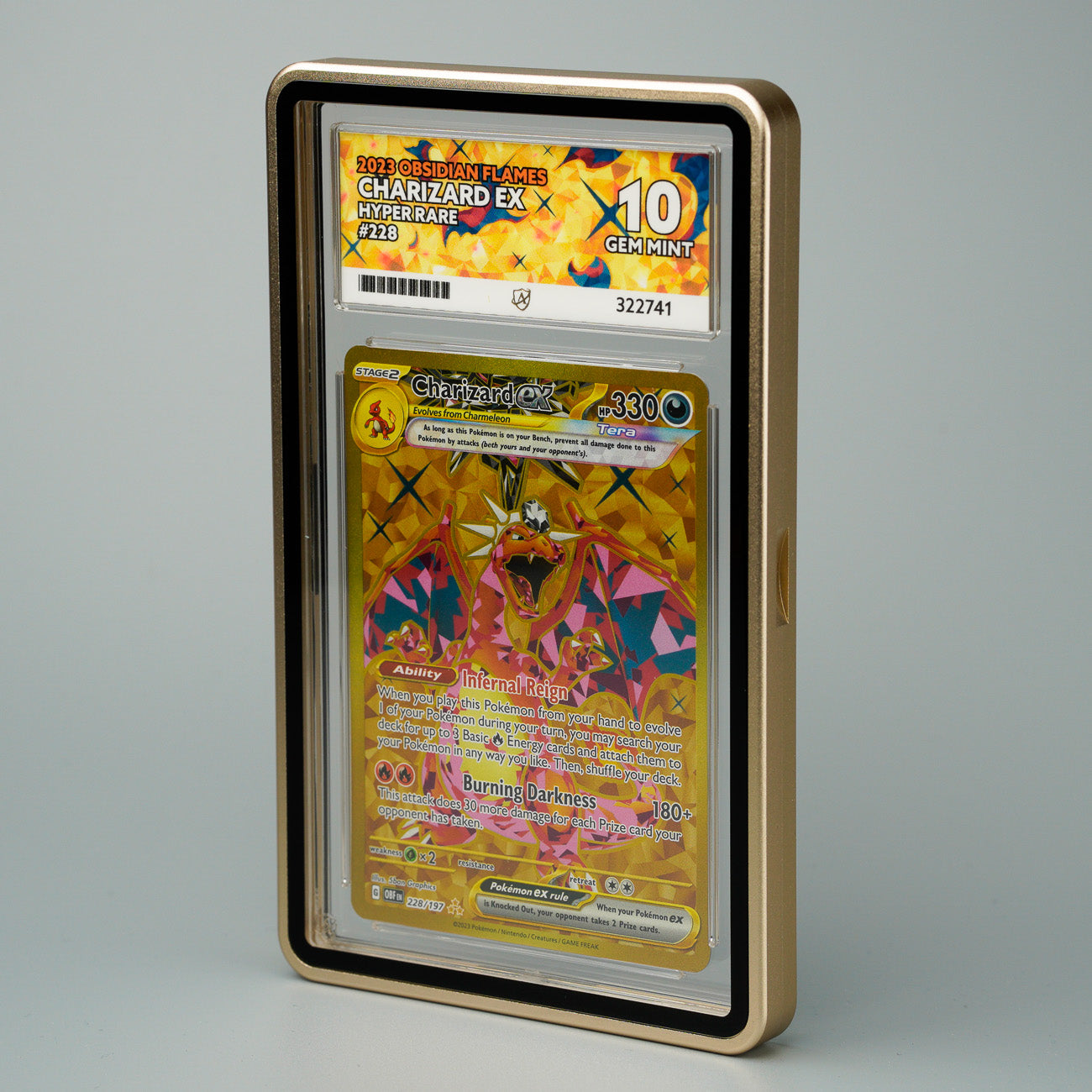 charizard pokemon card 2023 Charizard EX 228/197 ACE 10 Obsidian Flames Pokémon Card – GradedX