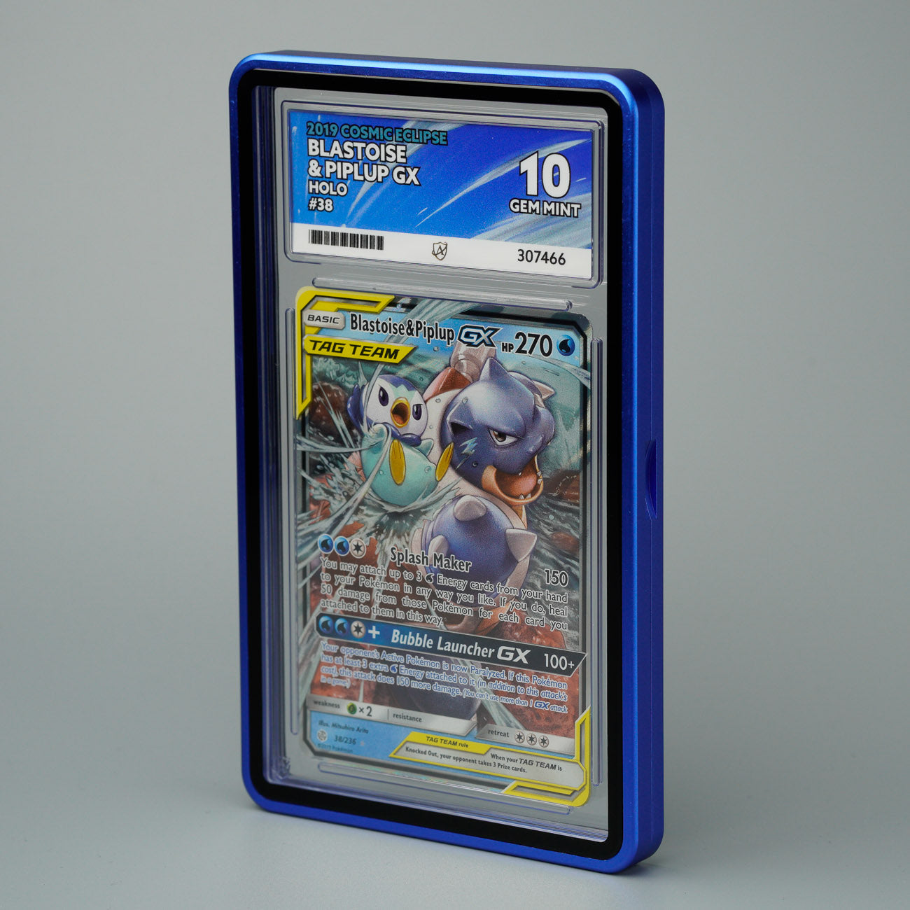 Blastoise & Piplup GX 38/236 ACE 10 Cosmic Eclipse Pokémon Card – GradedX