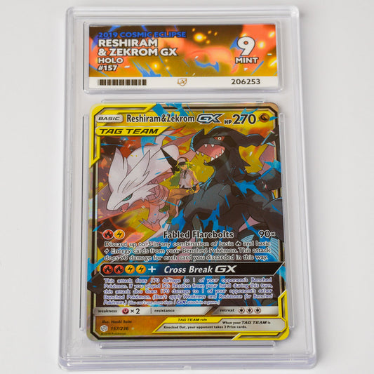 Reshiram & Zekrom GX 157/236 ACE 9 Mint Pokémon Card