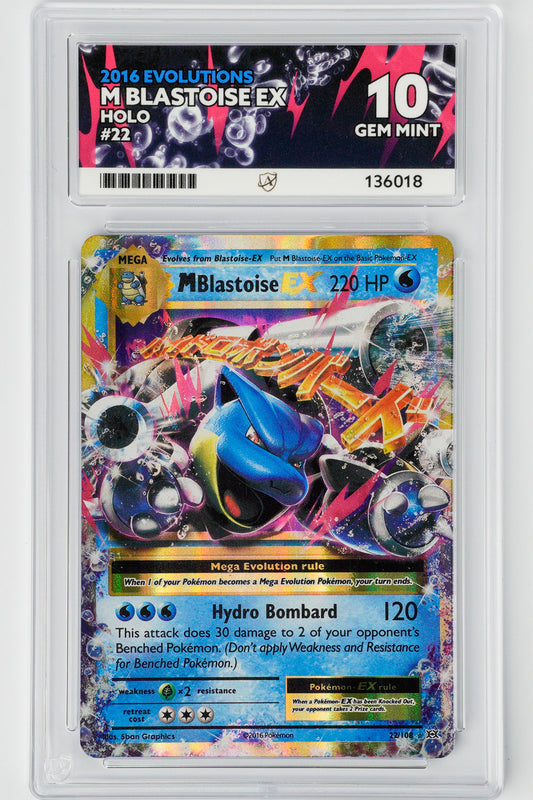 Mega Blastoise EX 22/108 - ACE 10 Gem Mint Pokémon Card