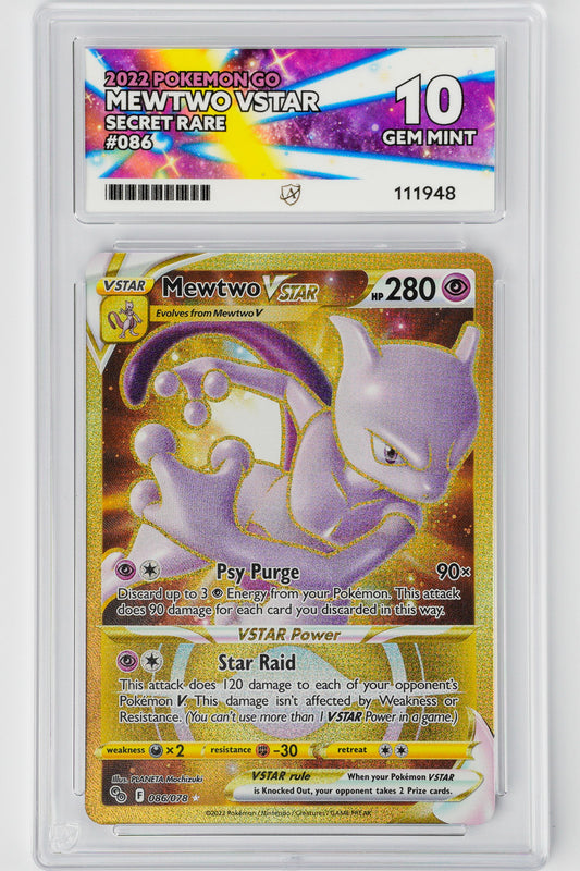 Mewtwo V Star 086/078  - ACE 10 Gem Mint Pokémon Card