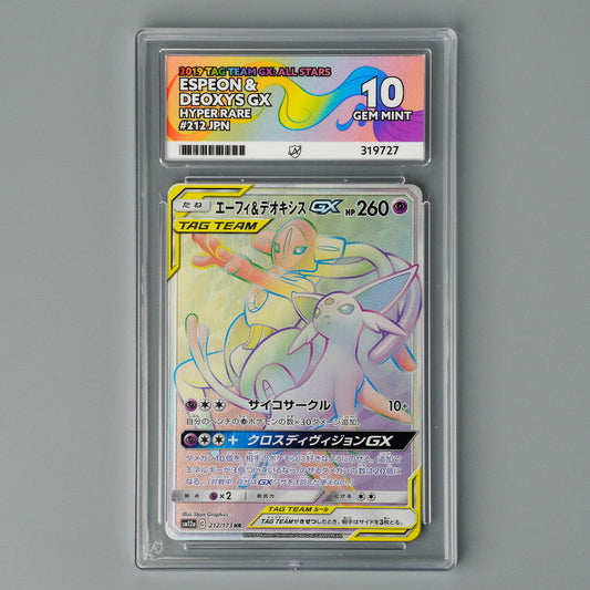 Espeon & Deoxys GX 212/173 ACE 10 Tag Team GX: All Stars Pokémon Card