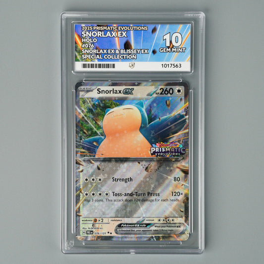 Snorlax EX 076/131 ACE 10 Prismatic Evolutions Pokémon Card