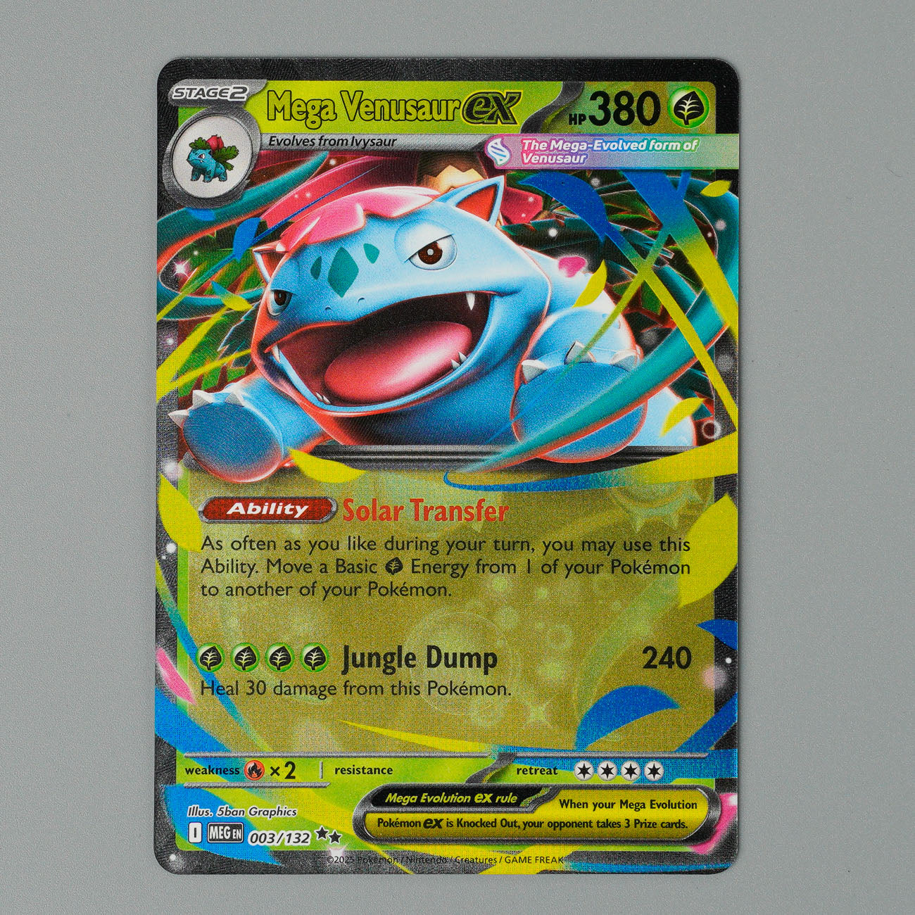 Mega Venusaur EX 003/132 Mega Evolution Pokémon Card