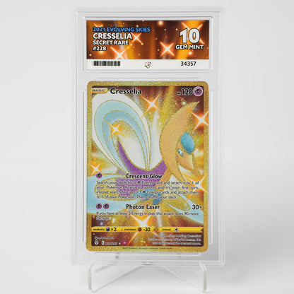 Cresselia 228/203 Evolving Skies ACE 10 Graded Pokémon Card