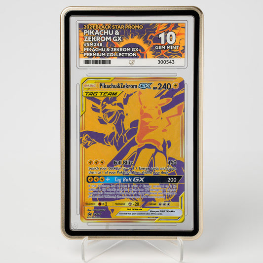 Pikachu & Zekrom GX SM248 Black Star Promo ACE 10 Graded Pokémon Card