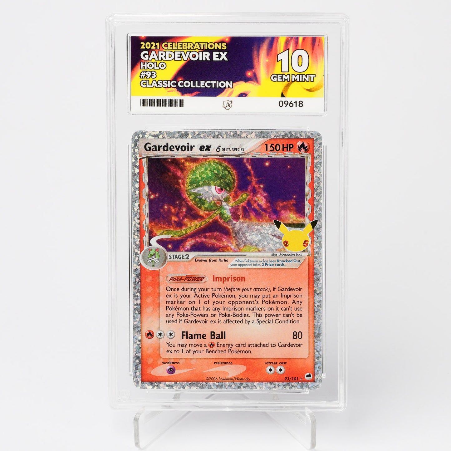 Gardevoir EX 93/101 Celebrations Classic ACE 10 Graded Pokémon Card