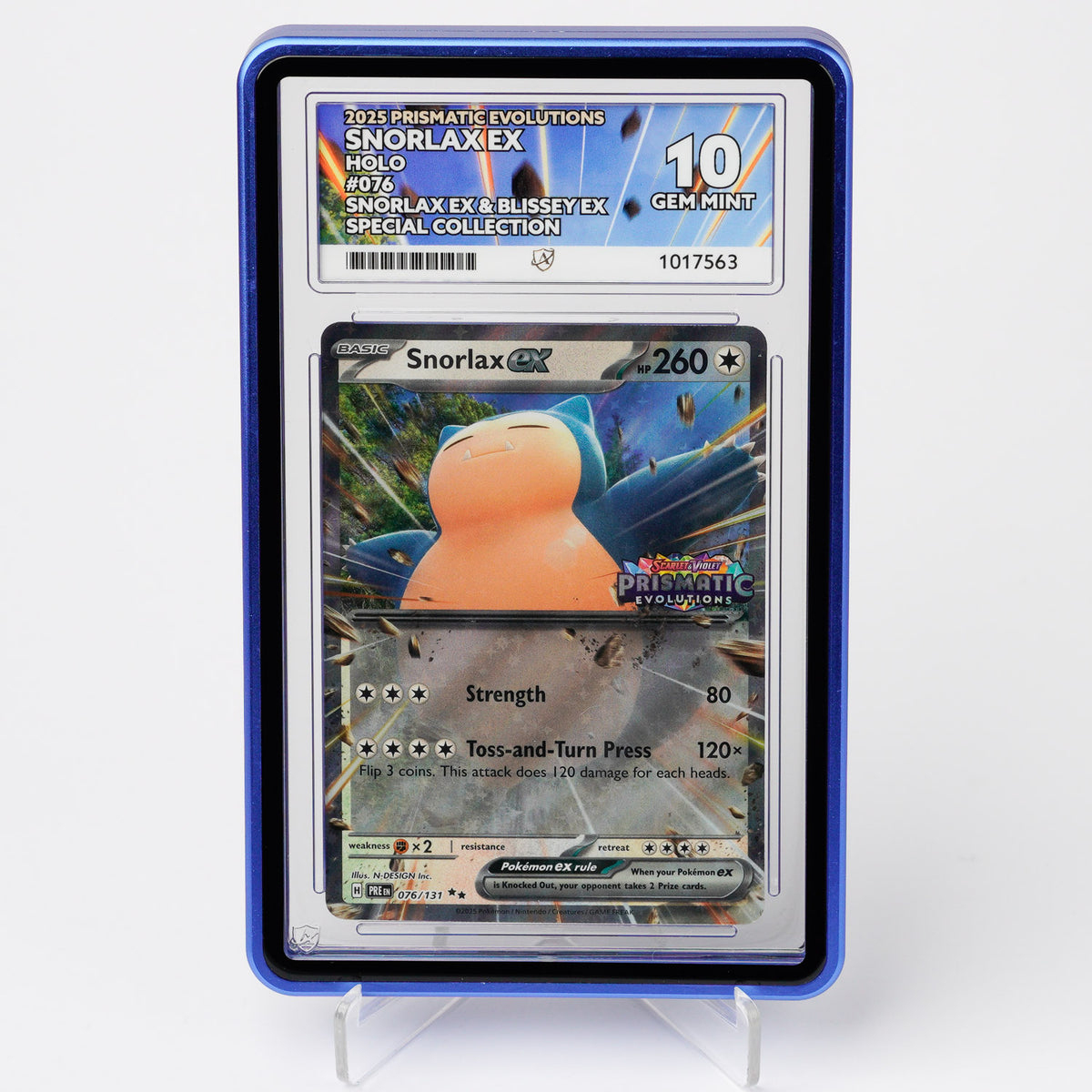 Snorlax EX 076/131 Prismatic Evolutions ACE 10 Graded Pokémon Card