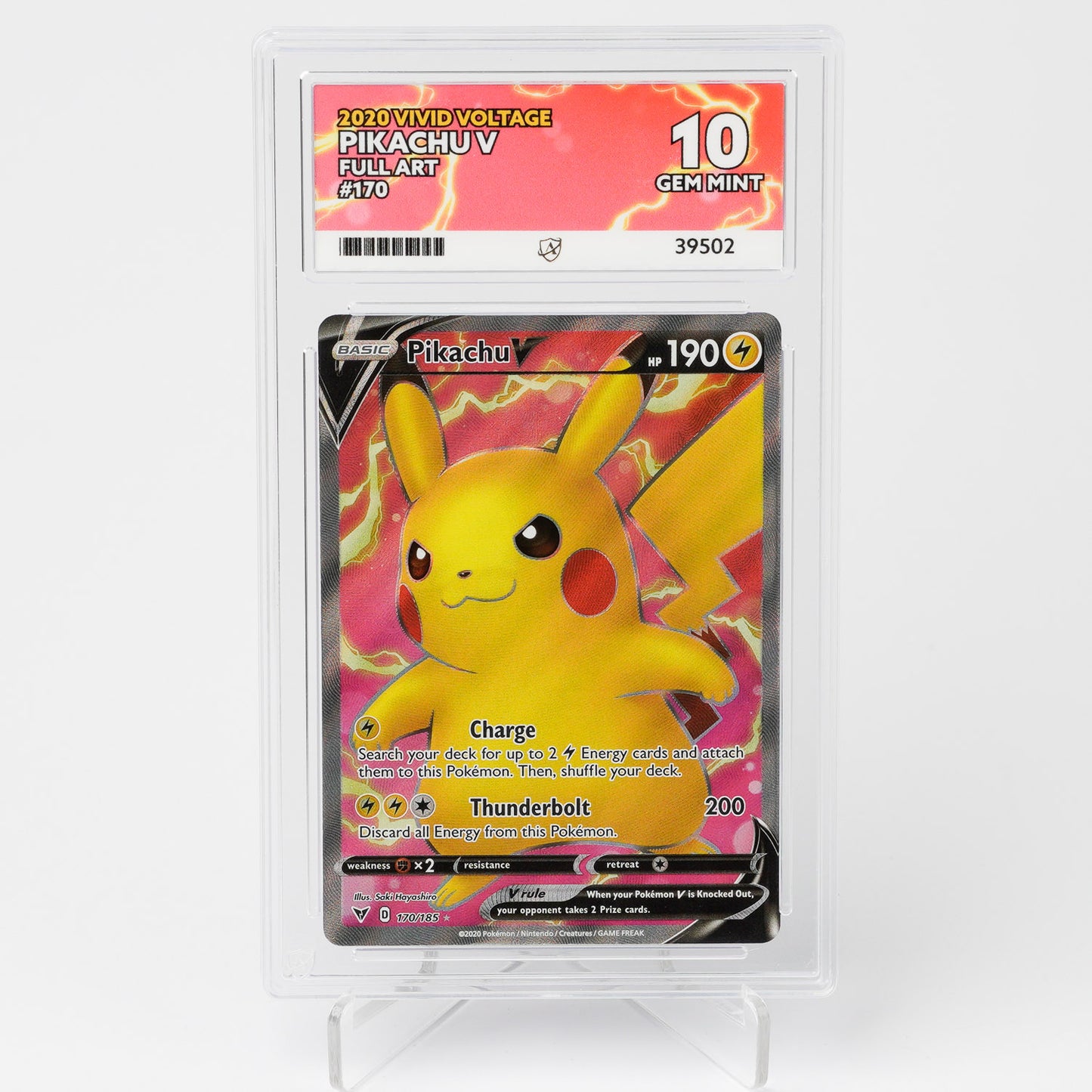 Pikachu V 170/185 Vivid Voltage ACE 10 Graded Pokémon Card