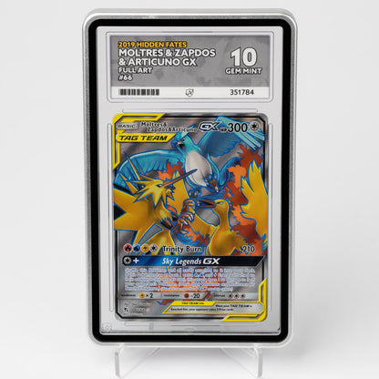 Moltres & Zapdos & Articuno 66/68 Hidden Fates ACE 10 Graded Pokémon Card
