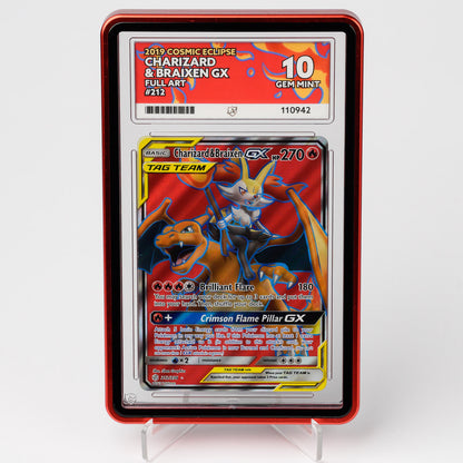 Charizard & Braixen GX 212/236 Cosmic Eclipse ACE 10 Graded Pokémon Card