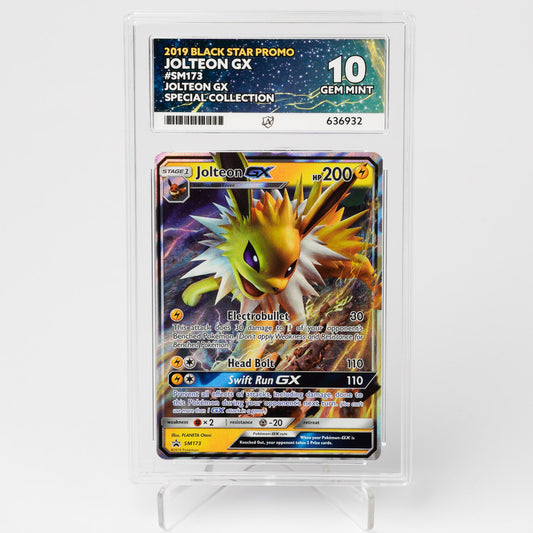 Jolteon GX SM173 Black Star Promo ACE 10 Graded Pokémon Card