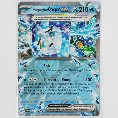 Wellspring Mask Ogerpon ex 064/167 Twilight Masquerade Pokémon Card