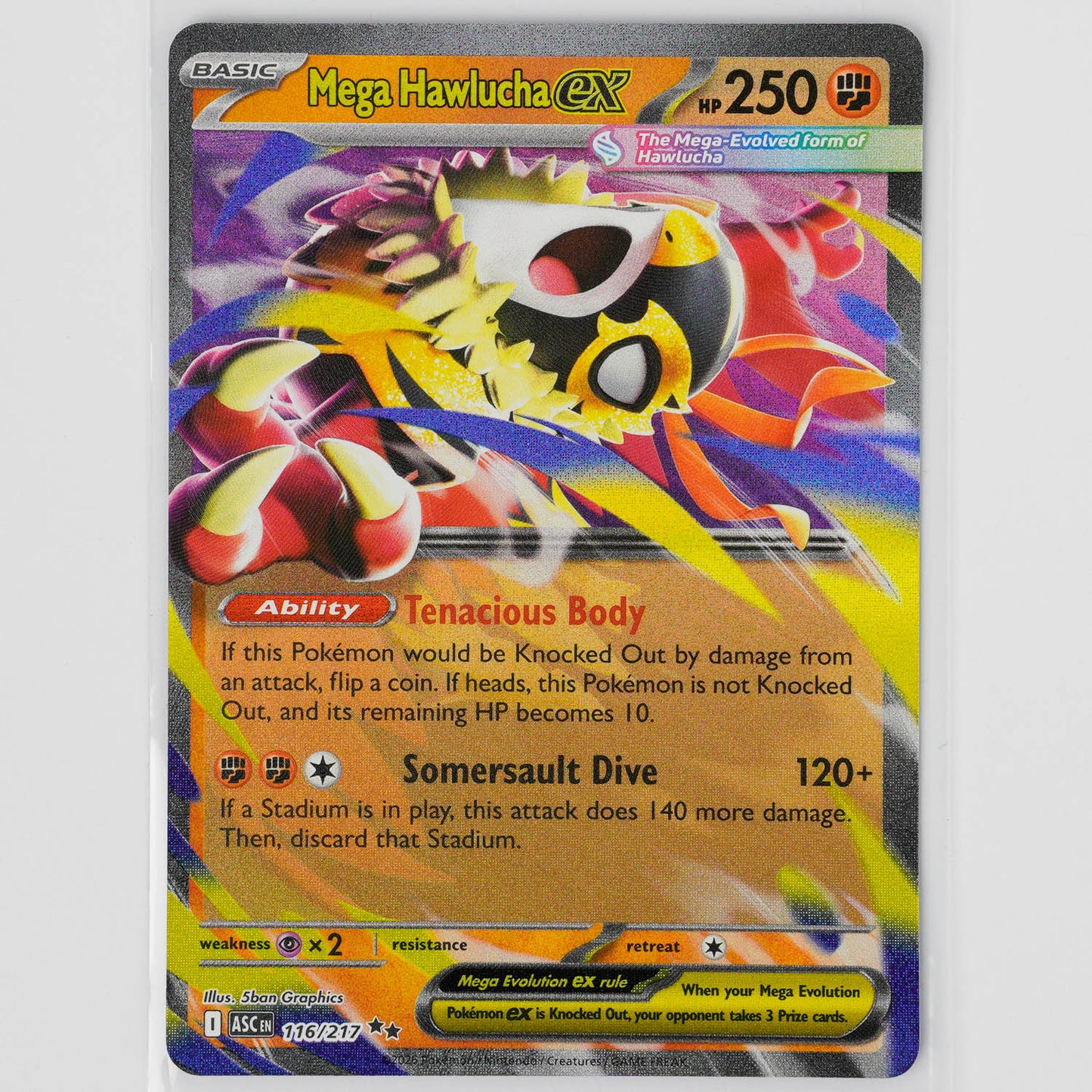 Mega Hawlucha ex 116/217 Ascended Heroes Pokémon Card