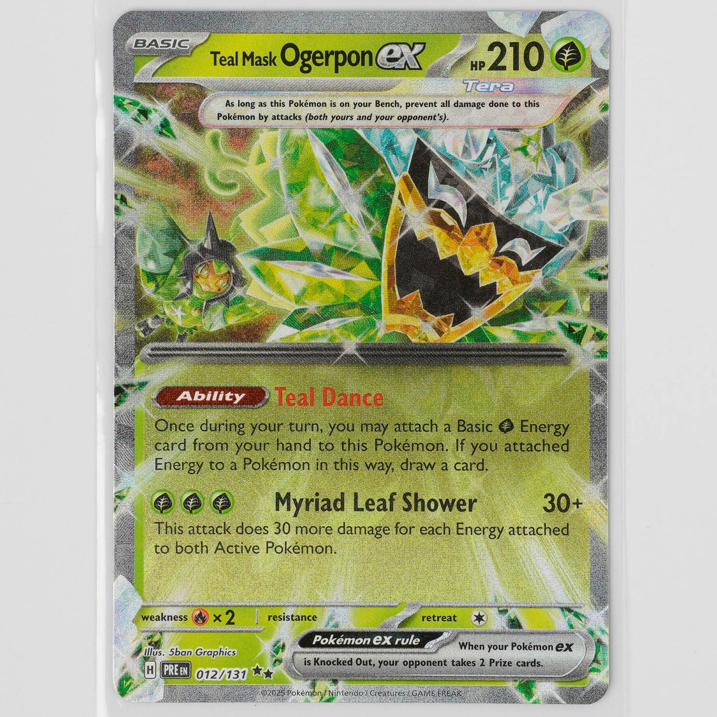 Teal Mask Ogerpon ex 012/131 Prismatic Evolutions Pokémon Card