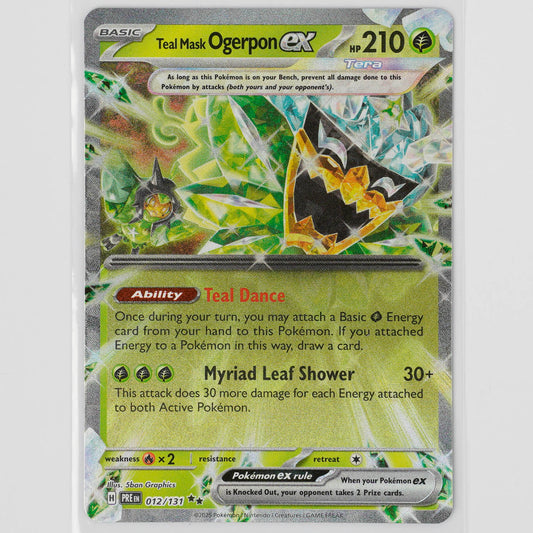 Teal Mask Ogerpon ex 012/131 Prismatic Evolutions Pokémon Card