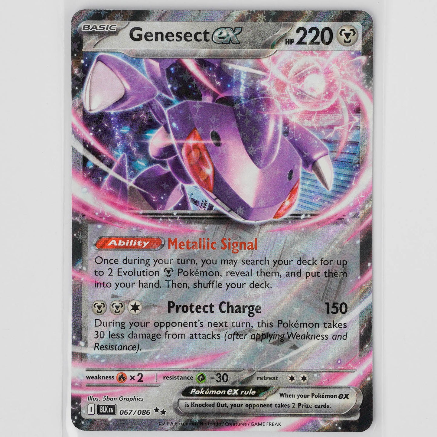 Genesect ex 067/086 Black Bolt Pokémon Card