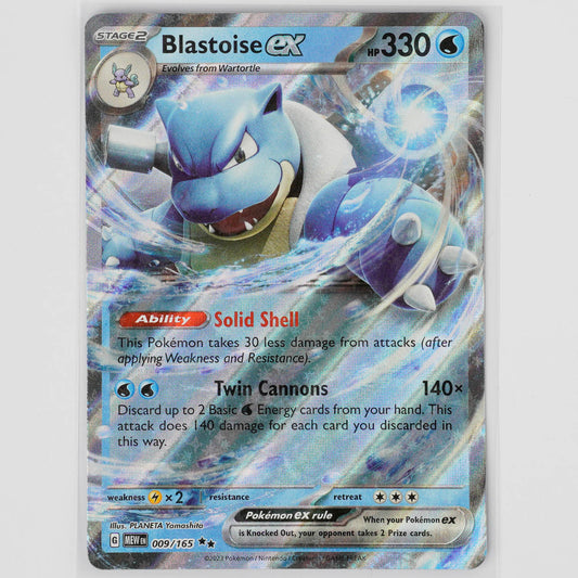 Blastoise ex 009/165 Scarlet & Violet 151 Pokémon Card
