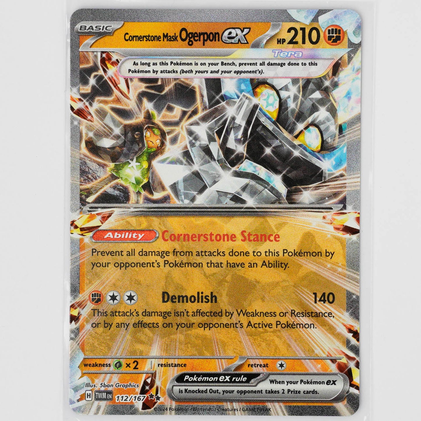 Cornerstone Mask ogerpon ex 112/167 Twilight Masquerade Pokémon Card