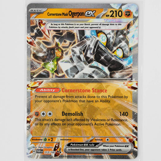 Cornerstone Mask ogerpon ex 112/167 Twilight Masquerade Pokémon Card