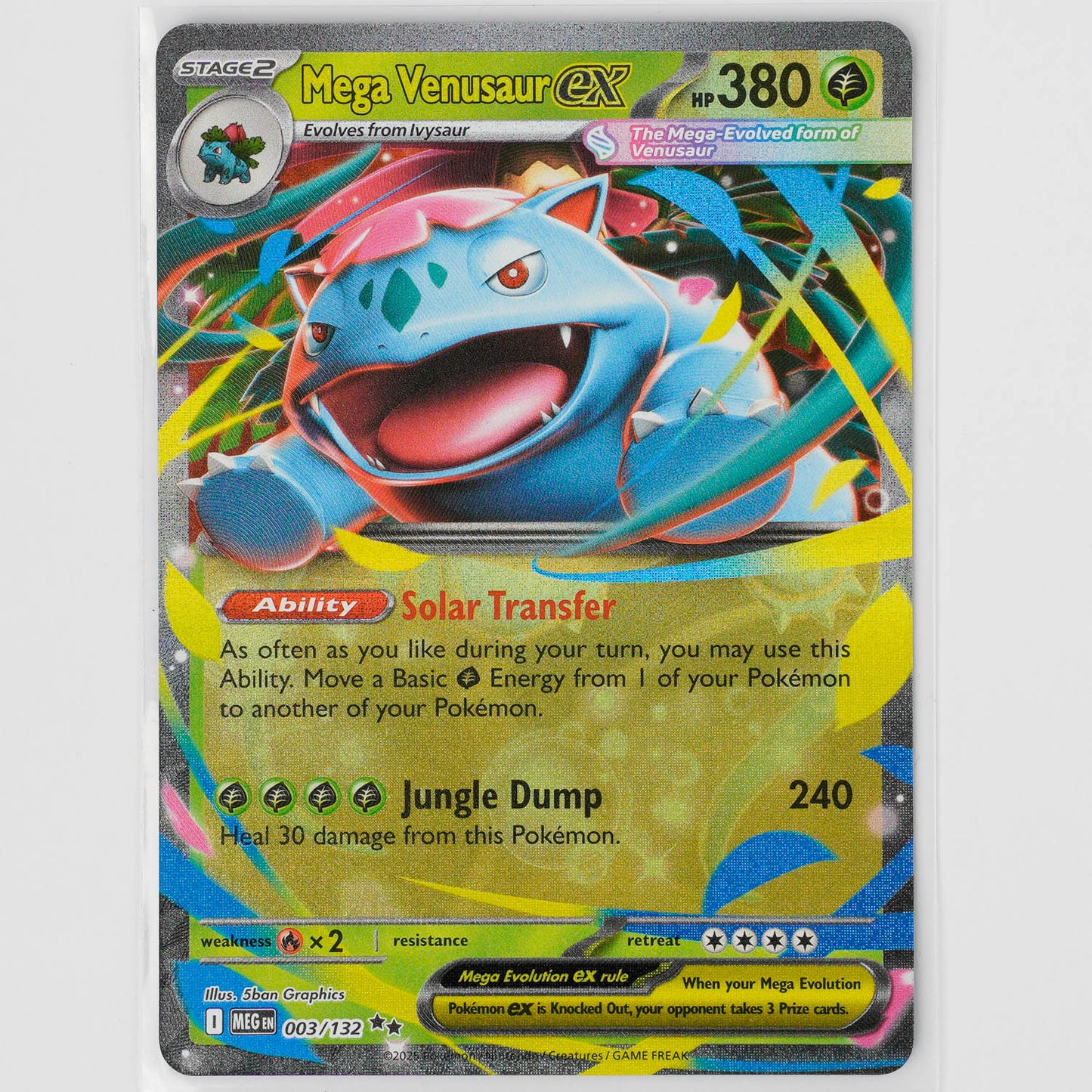 Mega Venusaur ex 003/132 Mega Evolution Pokémon Card