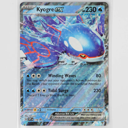 Kyogre ex 178 SVP Black Star Promo Pokémon Card
