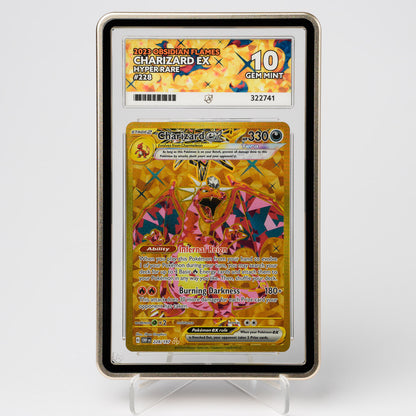 Charizard EX 228/197 Obsidian Flames ACE 10 Graded Pokémon Card
