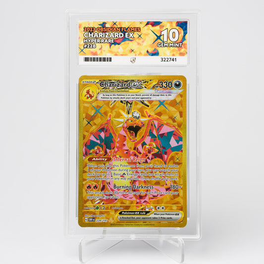 Charizard EX 228/197 Obsidian Flames ACE 10 Graded Pokémon Card
