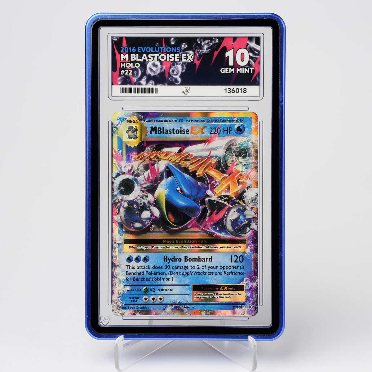 Mega Blastoise EX 22/108 ACE 10 Evolutions ACE 10 Graded Pokémon Card