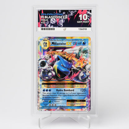 Mega Blastoise EX 22/108 ACE 10 Evolutions ACE 10 Graded Pokémon Card