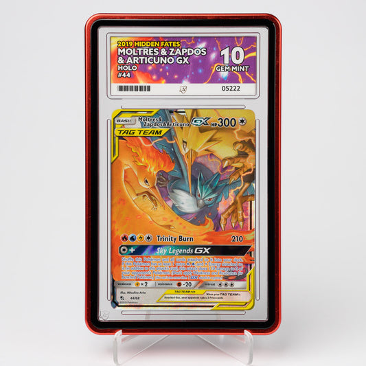 Moltres & Zapdos & Articuno GX 44/68 Hidden Fates ACE 10 Graded Pokémon Card