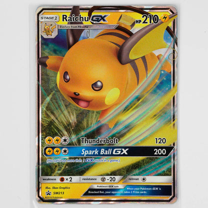Raichu GX SM213 Sun & Moon Black Star Promo Pokémon Card