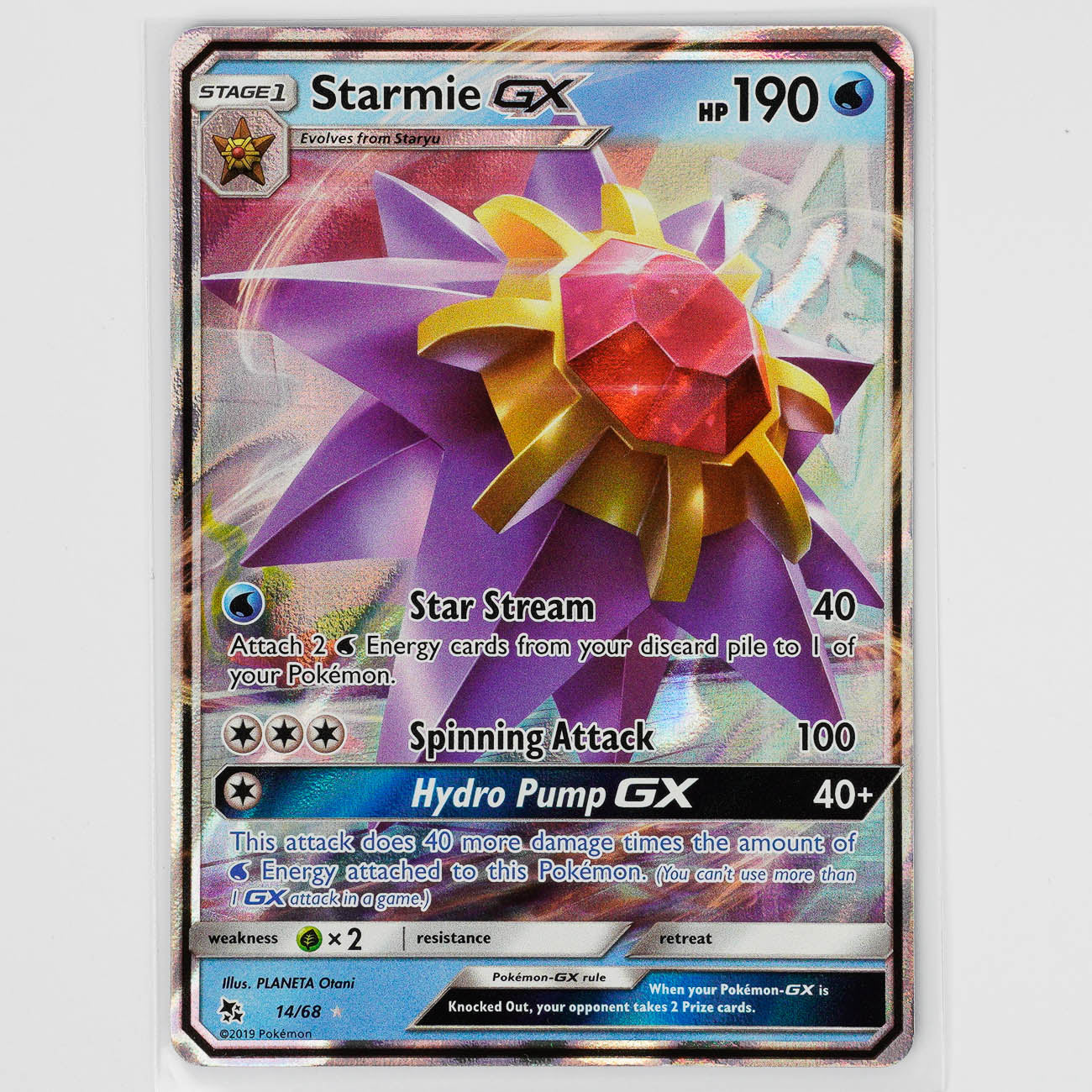 Starmie GX 14/68 Hidden Fates Pokémon Card
