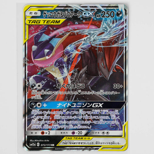 Greninja & Zoroark GX 072/173 Japanese Tag All Stars Pokémon Card