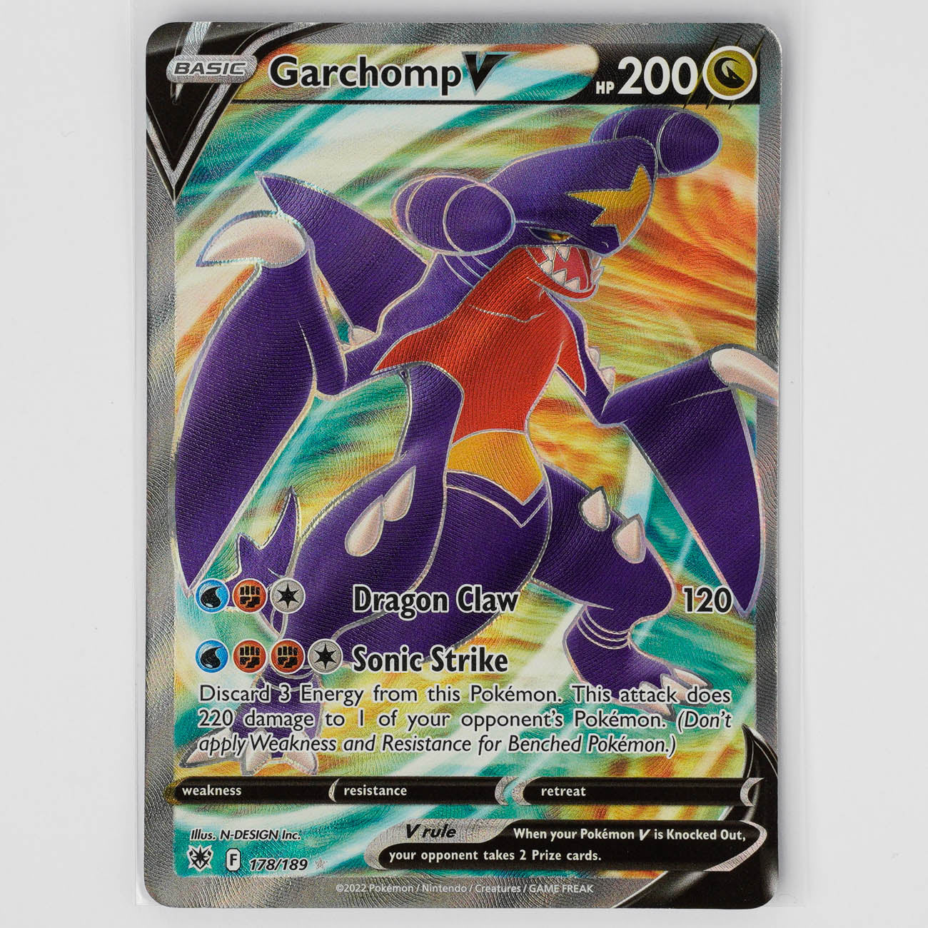 Garchomp V 178/189 Astral Radiance Pokémon Card