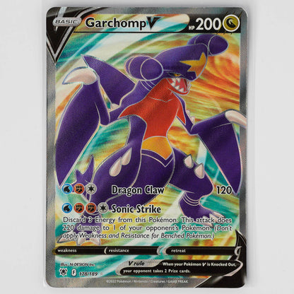 Garchomp V 178/189 Astral Radiance Pokémon Card
