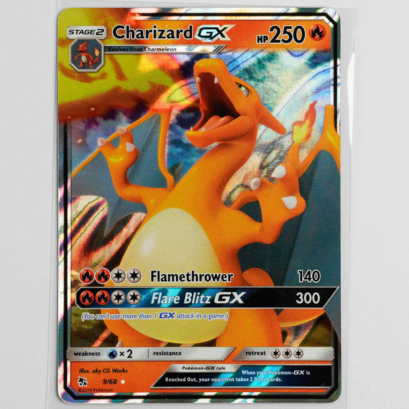 Charizard GX 9/68 Hidden Fates Pokémon Card