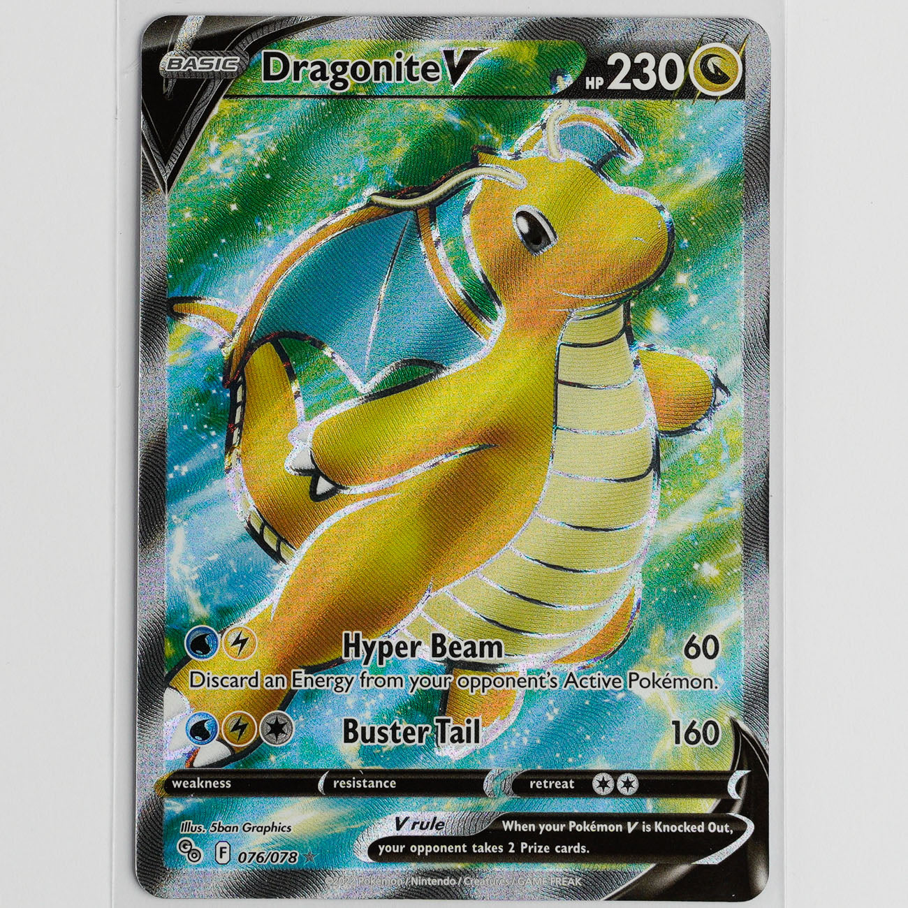 Dragonite V 076/078 Pokemon Go Pokémon Card