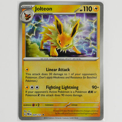 Jolteon 029/131 Poke Ball Prismatic Evolutions Pokémon Card