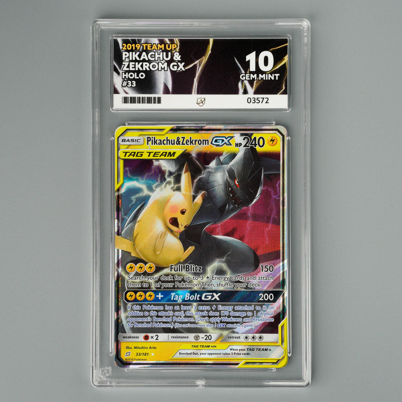 Pikachu & Zekrom 33/181 ACE 10 Team Up Pokémon Card